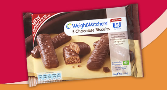 Packet of chocolate biscuits